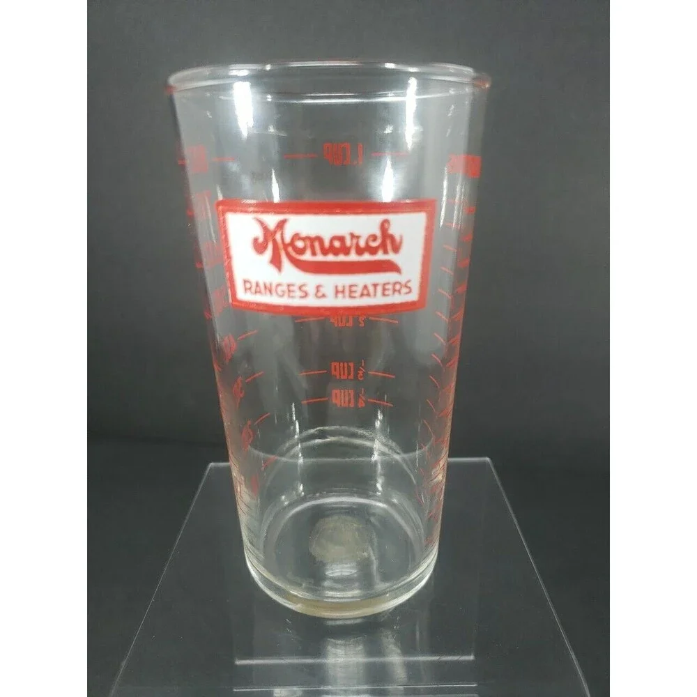 Monarch Ranges & Heaters Measuring Glass Tablespoons Cup Ounces Vintage MCM